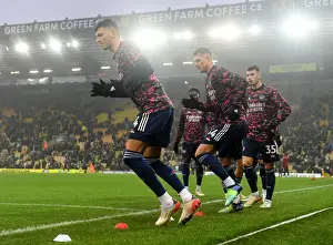 Norwich City V Arsenal 2021-22 Prints: Arsenal's Ben White Gears Up for Norwich Showdown in Premier League