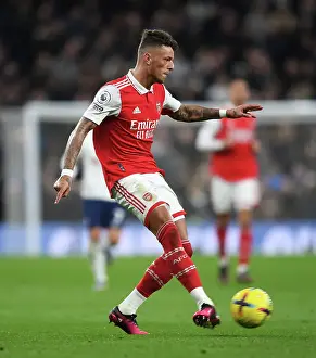 Tottenham Hotspur V Arsenal 2022-23 Prints: Arsenal's Ben White Goes Head-to-Head with Tottenham Hotspur in Intense Premier League Clash (2022-23)