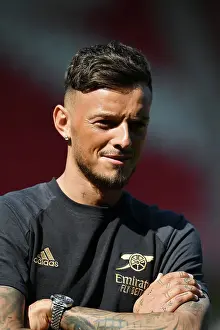 Nottingham Forest V Arsenal 2022-23 Prints: Arsenal's Ben White Inspects Nottingham Forest's Turf Ahead of Premier League Clash (May 2023)