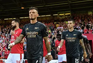 Nottingham Forest V Arsenal 2022-23 Prints: Arsenal's Ben White Leads Team Out Against Nottingham Forest in Premier League Showdown (May 2023)