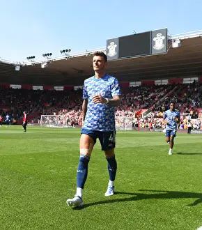 Southampton V Arsenal 2021-22 Prints: Arsenal's Ben White Prepares for Southampton Clash in Premier League Showdown (2021-22)