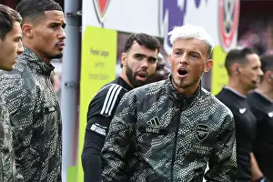 Arsenal's Ben White Rallies Team Before Kick-off vs Sheffield United (2023-24)