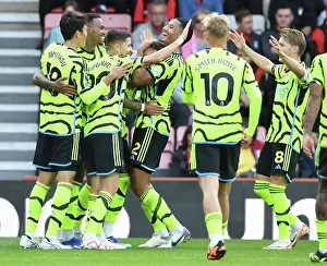 Arsenal's Ben White Scores Fourth Goal: Team Celebrates in AFC Bournemouth Victory