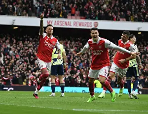 Arsenal V Leeds United 2022-23 Prints: Arsenal's Ben White Scores Second Goal: Arsenal FC 2-0 Leeds United (Premier League)