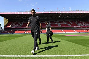 Images Dated 20th May 2023: Arsenal's Ben White Scouts Nottingham Forest's City Ground Ahead of Premier League Clash (May 2023)