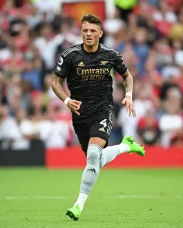 Manchester United V Arsenal 2022-23 Prints: Arsenal's Ben White Stands Out: Battle for Premier League Dominance - Manchester United vs