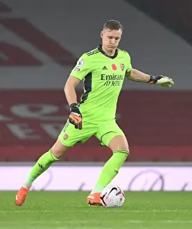 Arsenal's Bernd Leno in Action at Empty Emirates Stadium: Arsenal vs Aston Villa, Premier League 2020-21