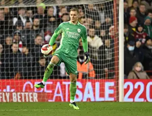 Arsenal's Bernd Leno in Action: FA Cup Third Round vs Nottingham Forest 2021-22