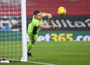 Images Dated 26th January 2021: Arsenal's Bernd Leno in Action at Empty Southampton Stadium - Premier League 2020-21