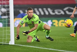 Arsenal's Bernd Leno in Action at Empty Southampton Stadium - Premier League 2020-21