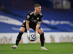 Arsenal's Bernd Leno in Action at Empty Stamford Bridge: Chelsea vs Arsenal, Premier League 2020-21