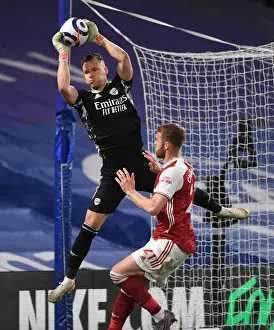 Arsenal's Bernd Leno in Action at Empty Stamford Bridge: Chelsea vs Arsenal, Premier League 2020-21