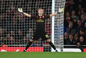 Arsenal's Bernd Leno in Action against Wolverhampton Wanderers, Premier League 2018-19