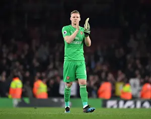 Arsenal V Newcastle United 2018-19 Prints: Arsenal's Bernd Leno Applauding Fans after Arsenal vs Newcastle United