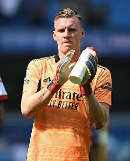 Arsenal's Bernd Leno Applauding Fans in Manchester City Showdown - Premier League 2021-22