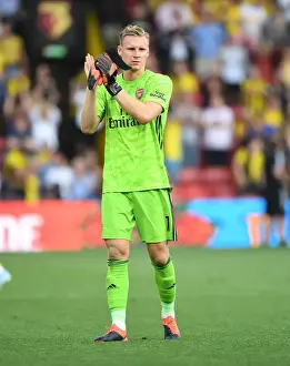 Watford V Arsenal 2019-20 Prints: Arsenal's Bernd Leno Applauding Fans after Watford Victory (2019-20)