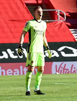 Arsenal's Bernd Leno in FA Cup Action: Southampton vs Arsenal (Behind Closed Doors)