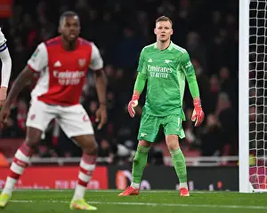 Arsenal V Sunderland - Carabao Cup 2021-22 Prints: Arsenal's Bernd Leno Focused in Carabao Cup Quarterfinal against Sunderland