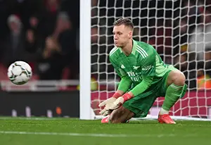 Arsenal V Sunderland - Carabao Cup 2021-22 Prints: Arsenal's Bernd Leno Focuses in Carabao Cup Quarters: Arsenal v Sunderland
