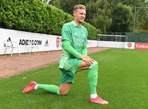 Arsenal's Bernd Leno Prepares for Arsenal v Watford Pre-Season Friendly