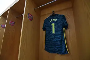 Arsenal's Bernd Leno Prepares for Aston Villa Showdown in Emirates Stadium Changing Room (2019-20 Premier League)