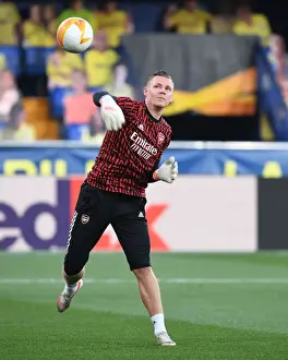 Villarreal V Arsenal 2020-21 Prints: Arsenal's Bernd Leno at Empty Villarreal Stadium - UEFA Europa League Semi-Final