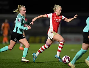 Arsenal Women V Brighton And Hove Albion Women 2021-22 Prints: Arsenal's Beth Mead Faces Off Against Brighton's Inessa Kaagman in FA WSL Showdown