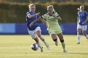 Everton Women V Arsenal Women 2021-22 Prints: Arsenal's Beth Mead Faces Off Against Everton's Izzy Christiansen in FA WSL Clash