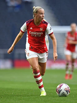 Tottenham Hotspur Women v Arsenal Women - MIND Series 2021-22 Collection: Arsenal's Beth Mead Faces Off Against Tottenham Hotspur in Thrilling Women's Football Showdown