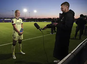 Arsenal's Beth Mead Interviewed After Everton Women vs Arsenal Women FA WSL Match