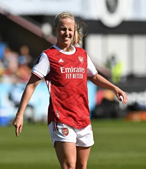 Images Dated 25th April 2021: Arsenal's Beth Mead Scores Historic Goal in Empty Meadow Park