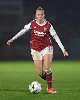 Arsenal Women v West Ham United Women 2020-21 Collection: Arsenal's Beth Mead Scores in Empty Meadow Park: FA WSL 2021 - Arsenal Women vs West Ham United