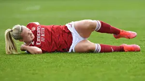 Arsenal Women V Aston Villa Women 2020-21 Prints: Arsenal's Beth Mead Scores in Empty Meadow Park: FA WSL 2021 Match vs Aston Villa Women