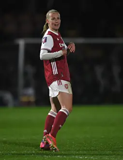 Arsenal Women V West Ham United Women 2020-21 Prints: Arsenal's Beth Mead Shines in Empty Meadow Park: Arsenal Women vs West Ham United Women