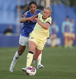 Everton Women V Arsenal Women 2021-22 Prints: Arsenal's Beth Mead vs. Everton's Gabby George: A FA WSL Showdown