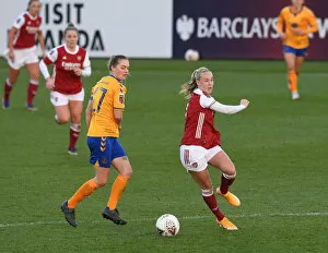 Arsenal Women v Everton Women 2020-21 Collection: Arsenal's Beth Mead vs Everton's Lucy Graham: A Tense Showdown in FA WSL