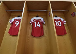 Arsenal's Big Three: Aubameyang, Lacazette, Ozil (Arsenal v Manchester United, 2018-19)