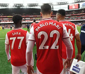 Arsenal V West Ham United 2019-20 Prints: Arsenal's Big Three: Saka, Mari