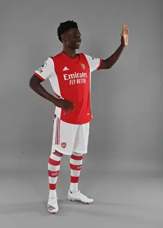 Arsenal's Bukayo Saka at 2021-22 Arsenal First Team Photoshoot