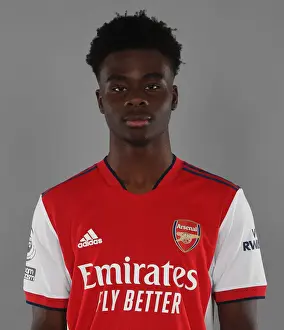 Arsenal's Bukayo Saka at 2021-22 First Team Photocall