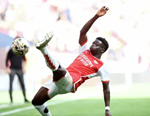 Arsenal's Bukayo Saka in Action at the 2023-24 Community Shield against Manchester City
