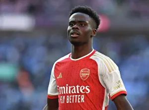 Arsenal's Bukayo Saka in Action at the 2023 Community Shield: Arsenal vs Manchester City