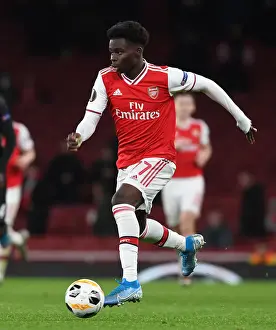 Arsenal's Bukayo Saka in Action: Arsenal FC vs Eintracht Frankfurt, UEFA Europa League 2019-20
