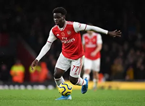 Arsenal's Bukayo Saka in Action: Arsenal vs. Wolverhampton Wanderers (2019-2020)