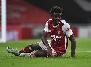 Arsenal V Burnley 2020-21 Prints: Arsenal's Bukayo Saka in Action: Arsenal vs. Burnley (2020-21)