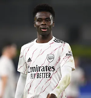 Arsenal's Bukayo Saka in Action: Arsenal vs. Brighton & Hove Albion, Premier League 2020-21 - Behind Closed Doors