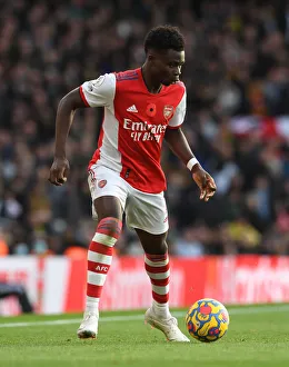 Arsenal V Watford 2021-22 Prints: Arsenal's Bukayo Saka in Action: Arsenal vs. Watford (2021-22)