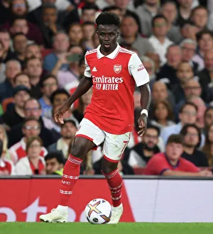 Arsenal's Bukayo Saka in Action: Arsenal vs. Aston Villa, Premier League 2022-23