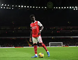 Arsenal's Bukayo Saka in Action: Arsenal vs. West Ham United, Premier League 2022-23