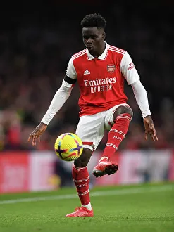 Arsenal's Bukayo Saka in Action: Arsenal vs. Brentford, Premier League 2022-23